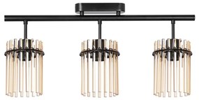 Lampadario a plafone 3xE27/60W/230V nero/beige