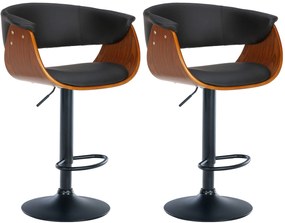 Set Di 2 Sgabelli Bar Eleganti E Funzionali Vestal / Natura/schwarz / Stoff