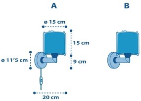 Dalber 41349 - Applique per bambini PLANETS 1xE27/60W/230V