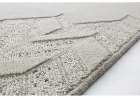 Tappeto in lana grigio chiaro 120x180 cm Credo - Agnella