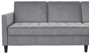 Divano angolare grigio chiaro in velluto Presley - Støraa