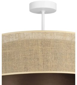 Plafoniera SARTA 1xE27/60W/230V marrone/iuta