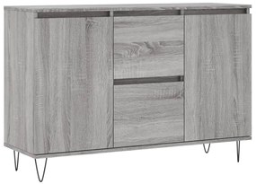 Credenza grigio sonoma 104x35x70 cm in legno multistrato