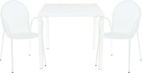 INDEX - set tavolo in alluminio cm 80 x 80 x 73h con 2 poltrone Maris