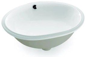Bathco 0053 - Lavabo da incasso ANCONA 55x41 cm porcellana/bianco