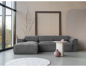 Divano angolare componibile grigio (con penisola a sinistra) Flex Felix – Miuform