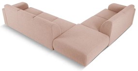 Divano angolare rosa in tessuto bouclé (angolo sinistro) Molino - Micadoni Home