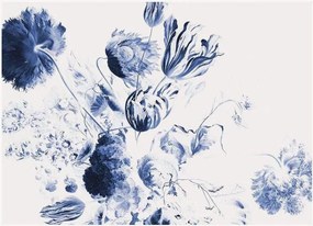 Carta da parati in tessuto non tessuto Royal Blue Flowers II