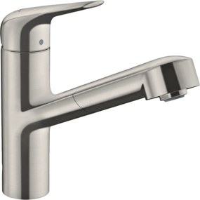 Miscelatore cucina monocomando 150, bocca d'erogazione estraibile 1jet In Acciaio Inox hansgrohe Focus M42 71814800