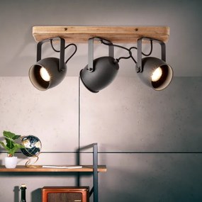 Brilliant - Faretto CROWTON 3xGU10/6W/230V, finitura pino