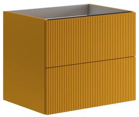 Mobile da bagno sotto lavabo Opera beige laccato opaco L 59.5 x H 50 x P 45.5 cm 2 cassetti, lavabo non incluso