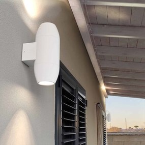 Applique Ovale Bidirezionale IP65 GU10 per esterni, Grande - Bianca Colore del corpo Bianco