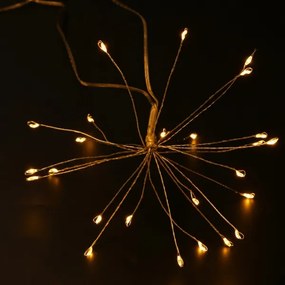 Brilagi - Catena luminosa natalizia LED da esterno, 150 LED, 5 m, IP44, bianco caldo, effetto scintillante