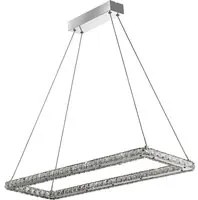 Lampadario Contemporaneo Trifoglio Acciaio Cromo Led 37W 3000K