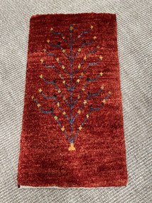 Gabbeh Tappeto 60x40 Rosso (Iran) Annodato A Mano