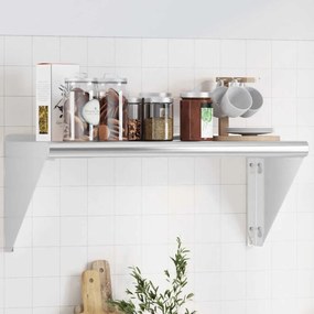 Mensola A Muro 75x30x31 Cm Argento İn Acciaio Inossidabile /