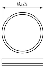 Kanlux 31512 - Plafoniera LED AZPO LED/11,8W/230V Ø 22,5 cm IP54 bianca