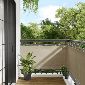 Paravento Da Balcone Beige 75x1000 Cm 100% Poliestere Oxford /