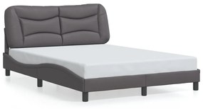 Giroletto Con Luci Led Grigio 140x200 Cm İn Similpelle /