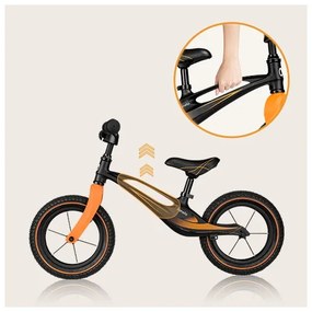 Lionelo - Bici a spinta BART AIR nero/arancione