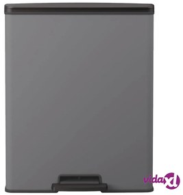 Curver Pattumiera a Pedale Deco Rettangolare 65 L Grigio Freddo