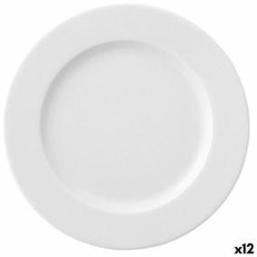 Piatto Piano Ariane Prime Ceramica Bianco (24 cm) (12 Unità)