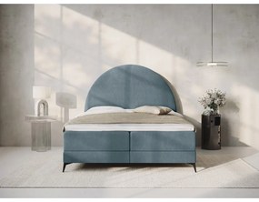 Letto boxspring azzurro con contenitore 160x200 cm Sunrise - Cosmopolitan Design