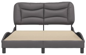 Giroletto con testiera crema 120x200 cm in similpelle
