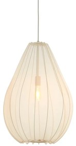 Lampadario beige con paralume in tessuto ø 50 cm Itela - Light &amp; Living
