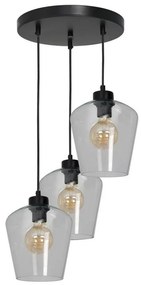 Lampadario su fune SANTIAGO 3xE27/60W/230V limpido