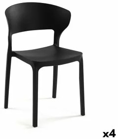 Sedia Versa Nero 39,5 x 79 x 41,5 cm (4 Unità)