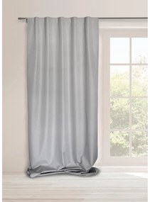 Tenda ignifuga Linen grigio, passanti nascosti 140x300 cm