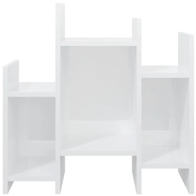 Credenza bianco lucido 60x26x60 cm in legno multistrato