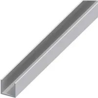 5pz profilo a u alluminio argento satinato mm. 10x10x1 mt. 2 vit53673