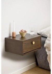 Comodino colore naturale scuro con effetto rovere Monfort – Actona