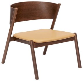 Poltrona marrone scuro Oblique - Hübsch