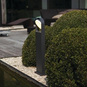 Lampione da giardino LED, Fele H 70 cm, antracite 1000 LUMEN, IP54 LUTEC