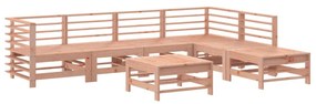 Set salotto da giardino 7 pz in legno massello di douglas