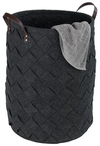 Cesto portabiancheria nero , volume 75 l Trovo - Wenko