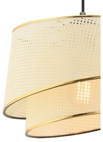 Lampadario a cavo BARETTE 1xE27/60W/230V crema/oro
