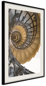 Poster  Winding Way Down  Cornice Quadri Cornice nera con pass-partout, Larghezza x Altezza Home decor 30x45