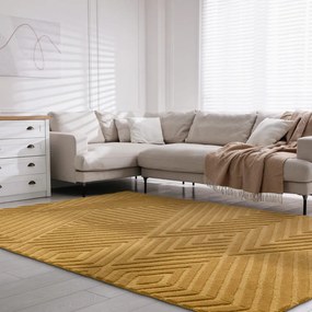 Tappeto in lana giallo ocra 120x170 cm Hague - Asiatic Carpets