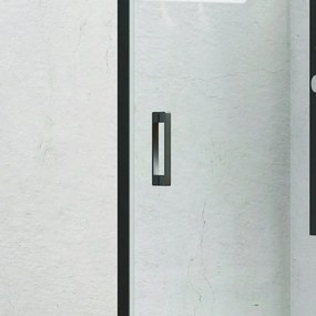 Porta doccia 90cm con telaio nero opaco vetro trasparente NICO-C3000 - KAMALU