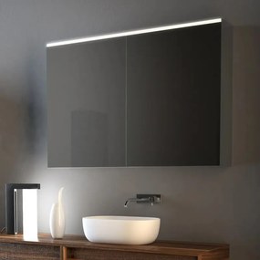 Pensile con luce Mirror specchiato L 120 x H 75 x P 17 cm