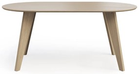 Tavolo da pranzo con piano in rovere decorato in colore naturale 100x180 cm Lago - TemaHome