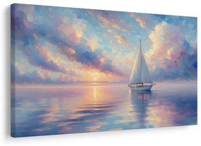 Quadro su tela – Barca a vela su mare calmo