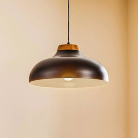 Luminex Lampada a sospensione Gus con paralume in metallo, nero