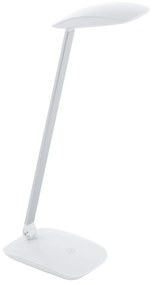 Lampada Da Tavolo Minimal Cajero Policarbonato Bianco Luce Led Integrato 4,8W