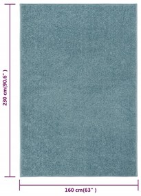 Tappeto a Pelo Corto 160x230 cm Blu