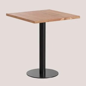 Tavolo da bar quadrato in legno di acacia Macchiato ↔︎ - Sklum